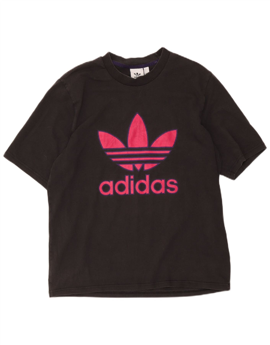 T-shirt grafica da uomo Adidas Top in cotone nero medio