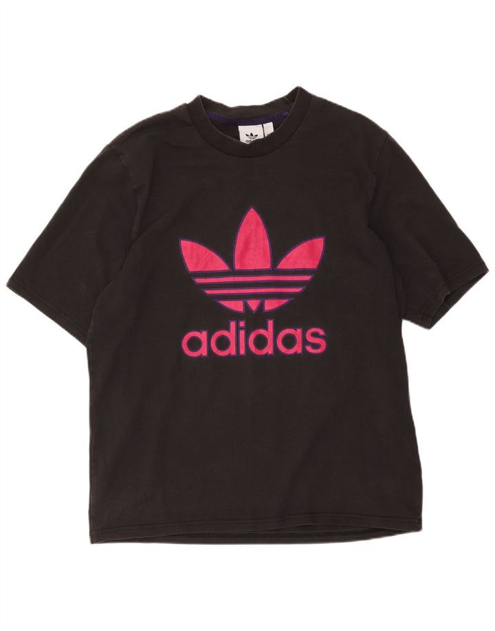 T-shirt grafica da uomo Adidas Top in cotone nero medio