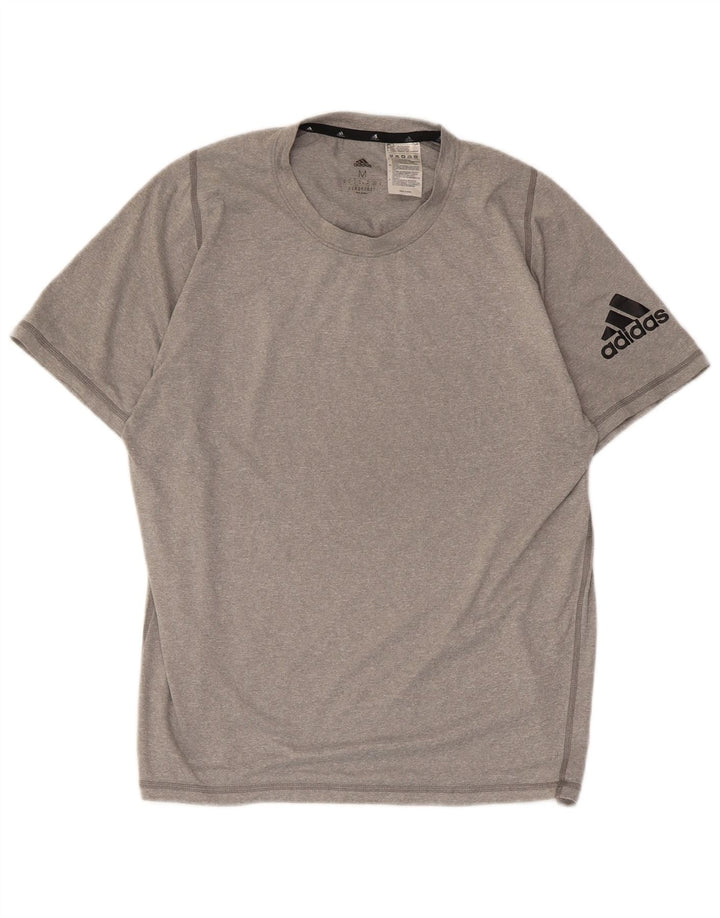 Adidas Mens Aeroready Graphic T-Shirt Top Medium Grey Polyester