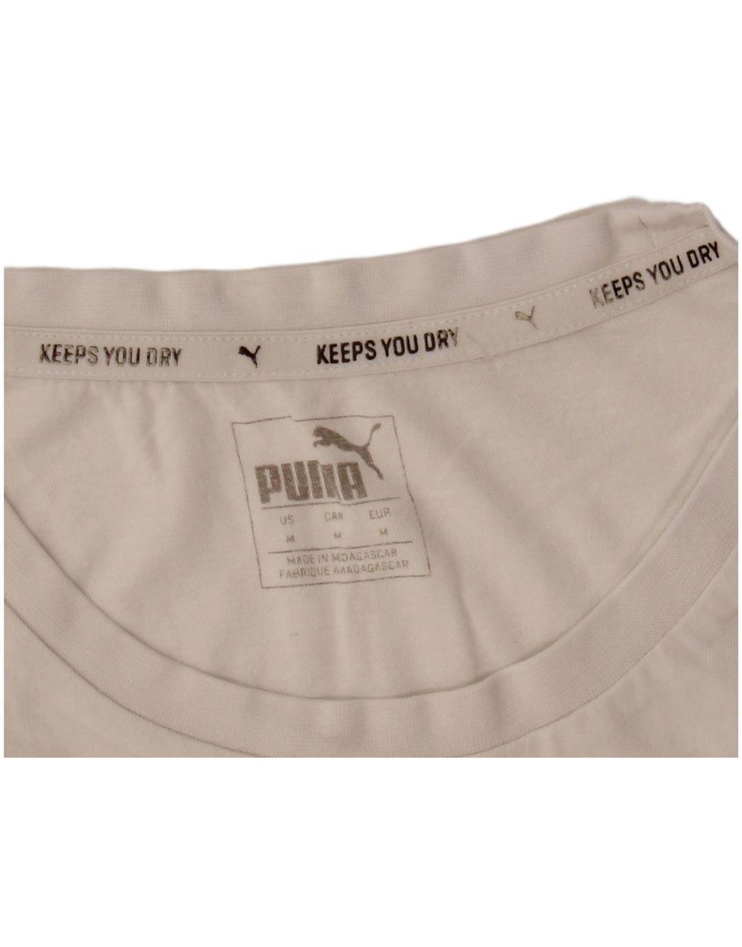 Puma Mens Graphic T-Shirt Top Medium White