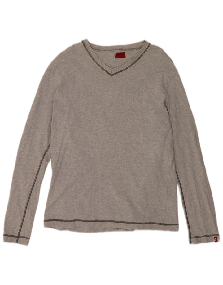 Top pentru bărbați Levi's cu mânecă lungă, mare, gri din bumbac