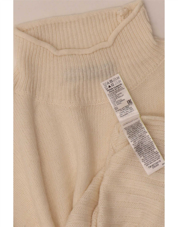 Marks & Spencer Dame Turtle Neck Jumper Sweater UK 10 Small Beige