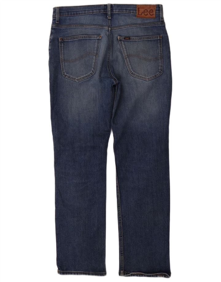 Lee Mens Brooklyn Straight Jeans W33 L30 Blue Cotton