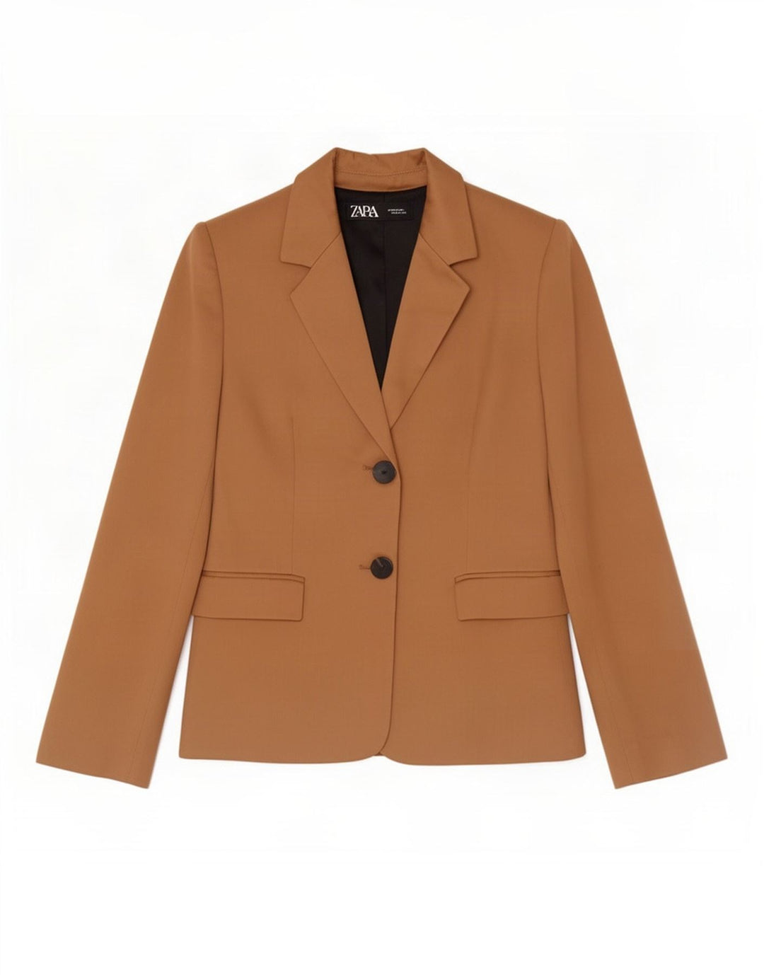 Jaqueta blazer feminina Marks & Spencer com 2 botões Reino Unido 4 XS marrom viscose