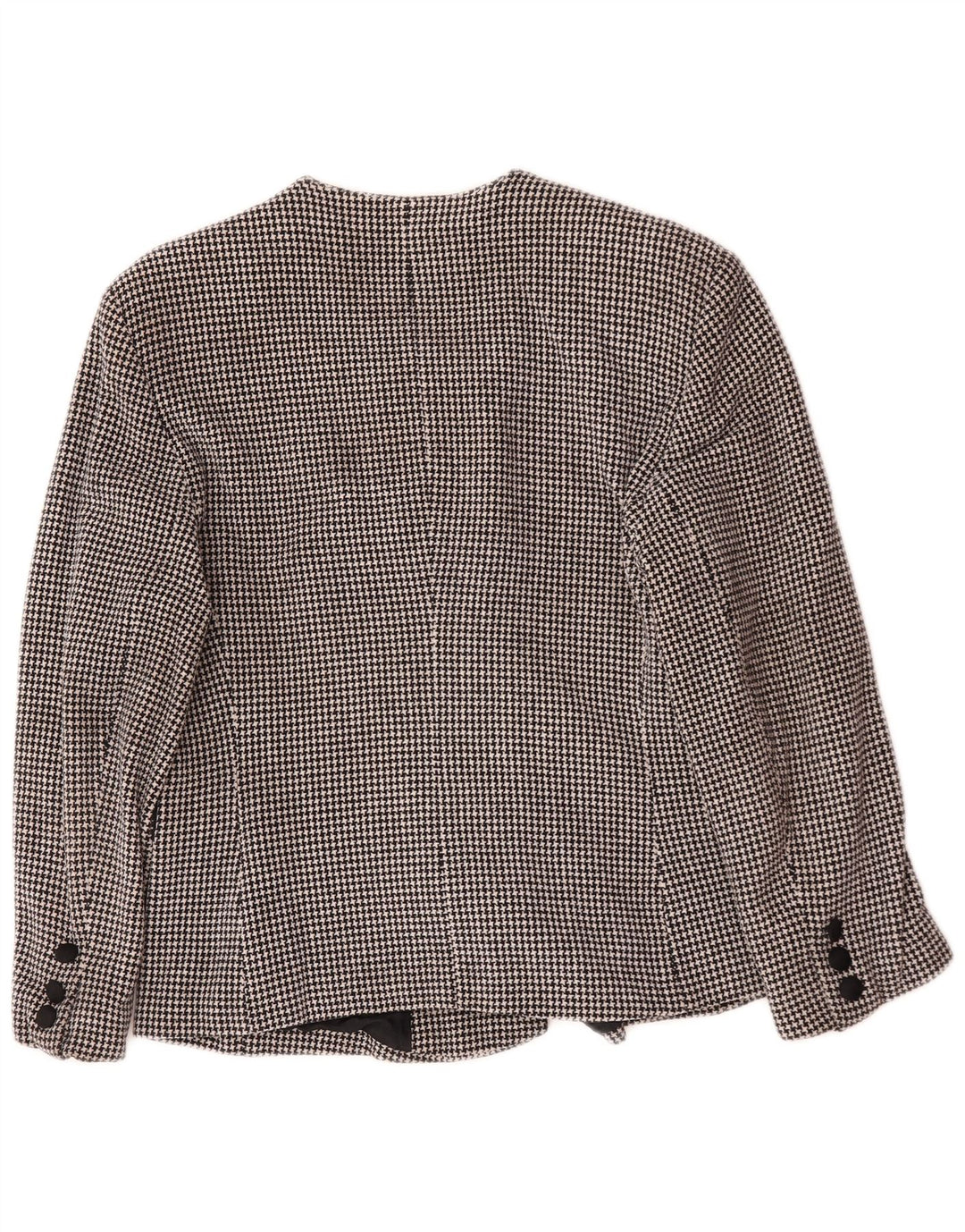 Vintage γυναικείο διπλό μπουφάν Blazer UK 14 Medium Black Houndstooth