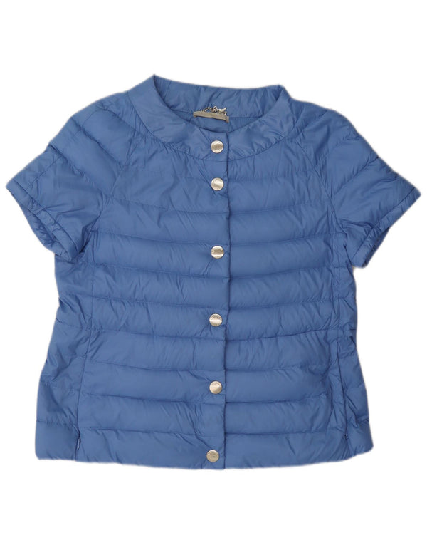 Liu Jo Womens Short Sleeve Padded Jacket IT 44 Medium Blue Polyamide