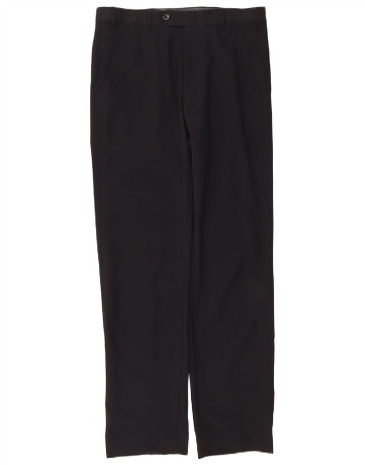 Pantaloni chino dritti regolari da uomo Marks & Spencer W32 L33 Blu Navy