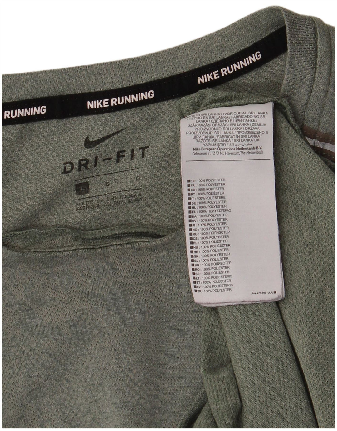 T-shirt Nike Dri Fit da uomo, grande, in poliestere verde