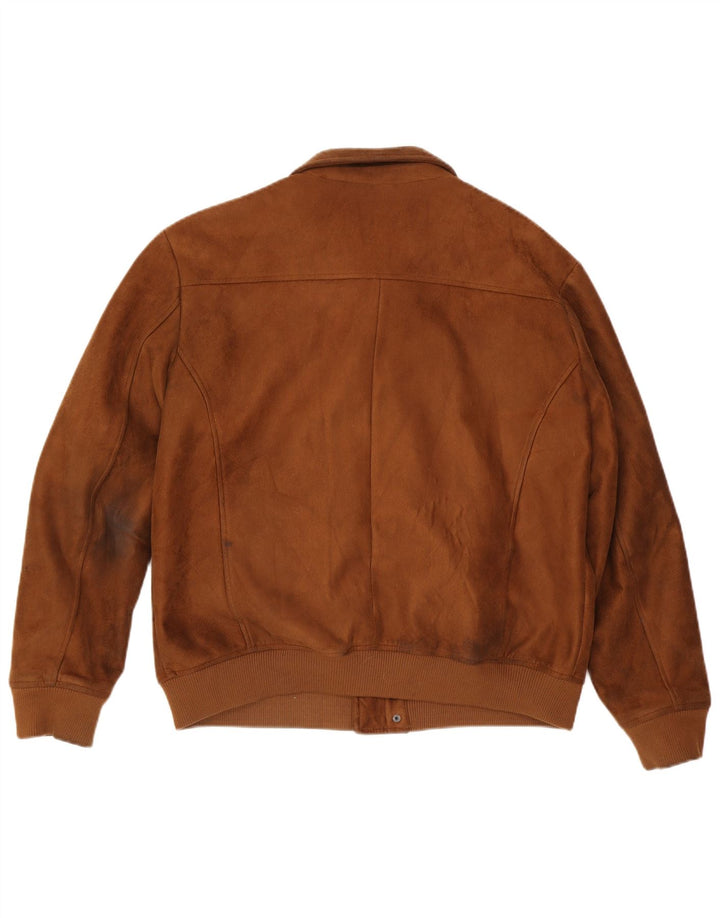 Calliope Mens Bomber Jacket UK 44 2XL Brown