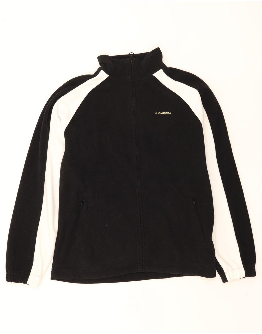 Diadora Herren Fleecejacke UK 40 Large Schwarz Colourblock Polyester