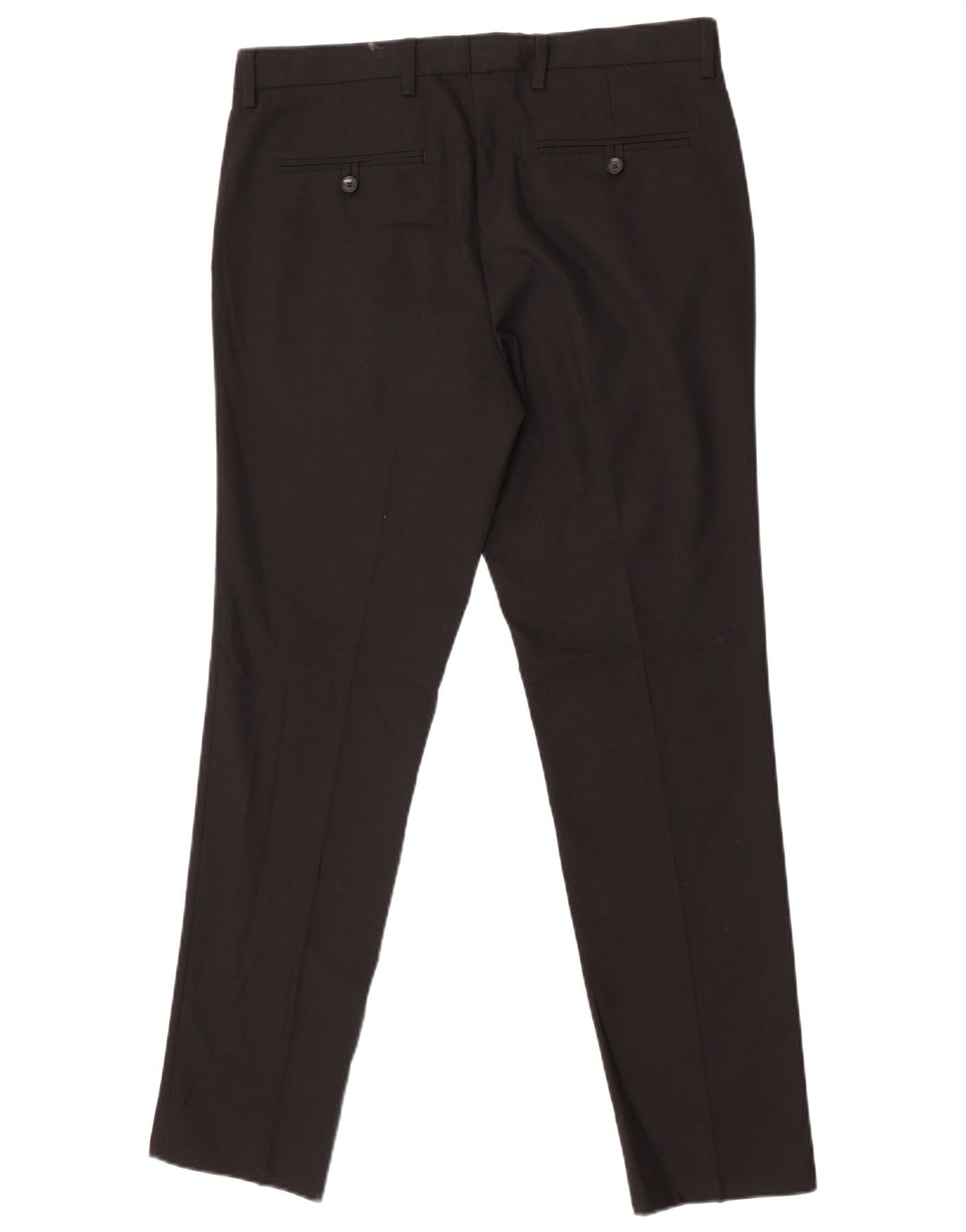 Marks & Spencer Mens Skinny Suit Trousers W34 L31 Black Polyester