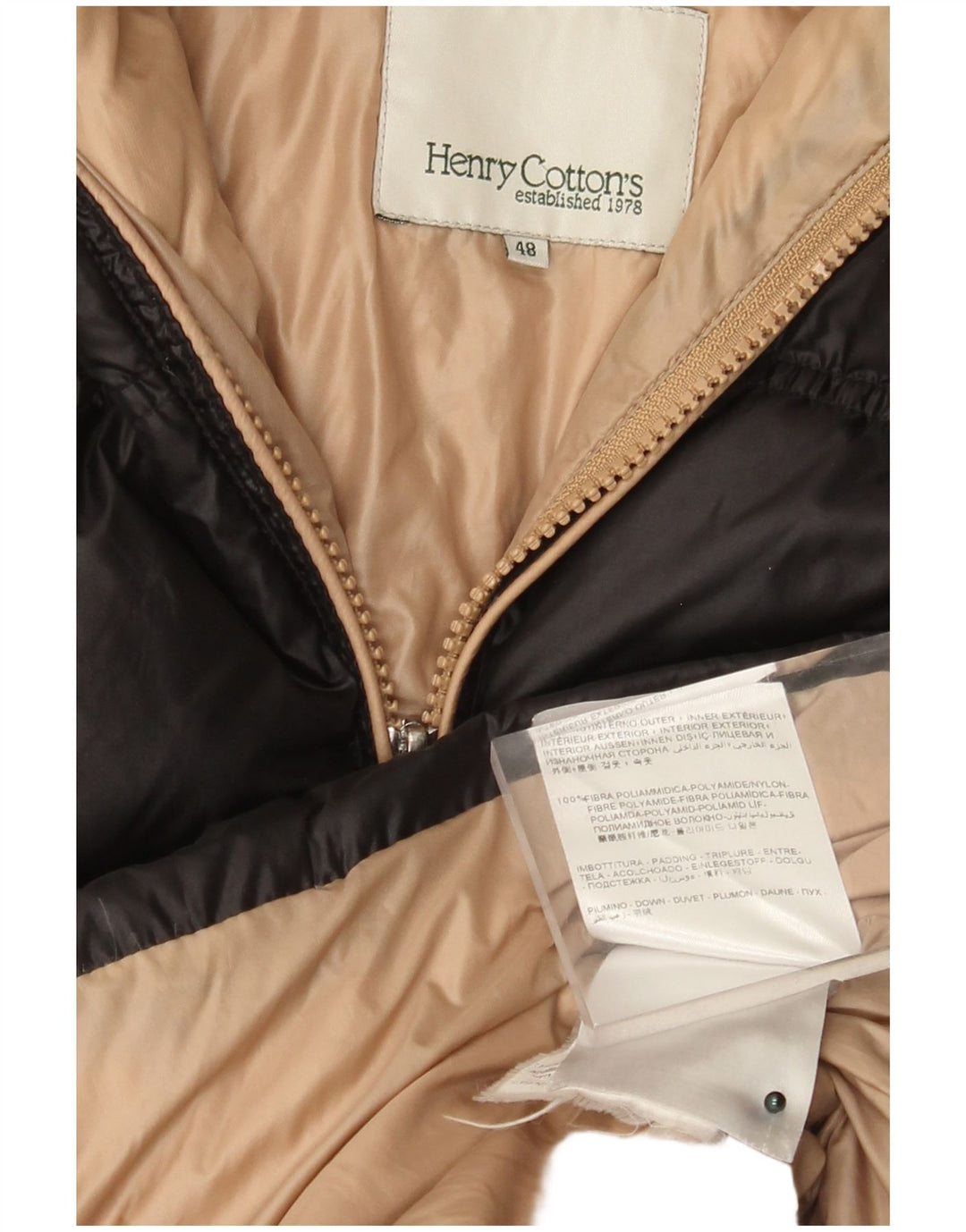 Henry Cottons Womens Hooded Padded Coat IT 48 XL Black Polyamide