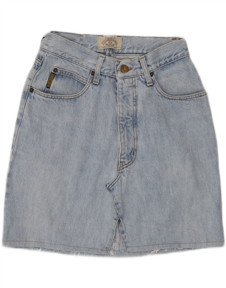 Saia jeans feminina Armani W26 pequena azul