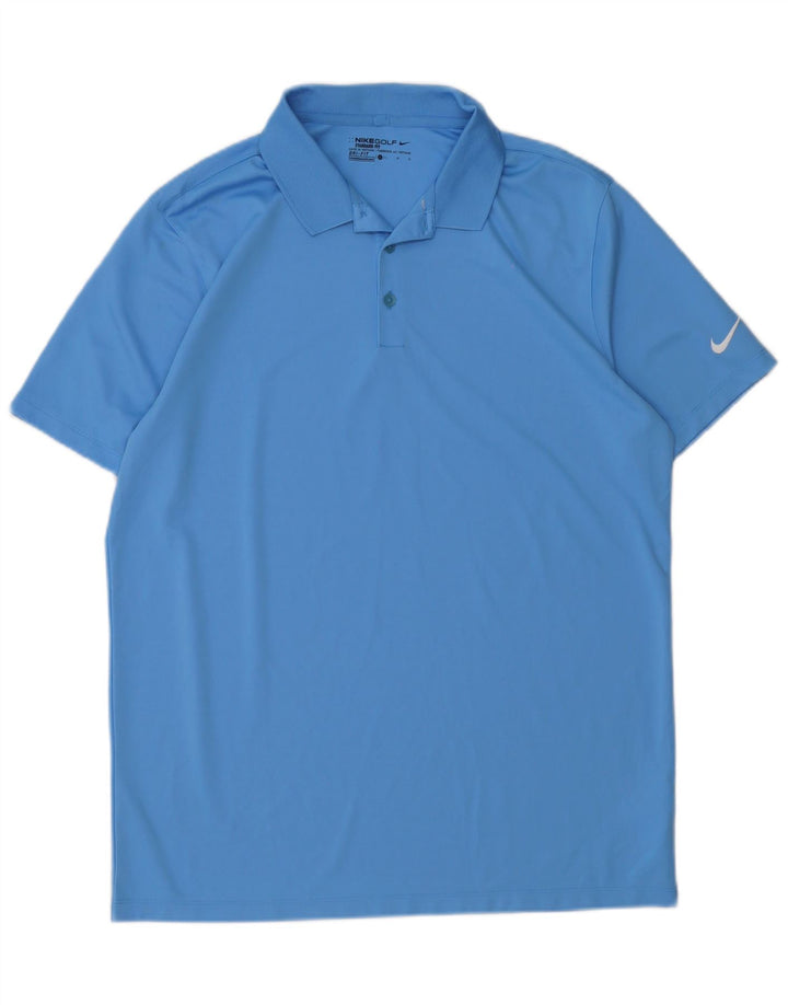 Męska koszulka polo Nike Dri Fit Standard, duża niebieska, poliestrowa