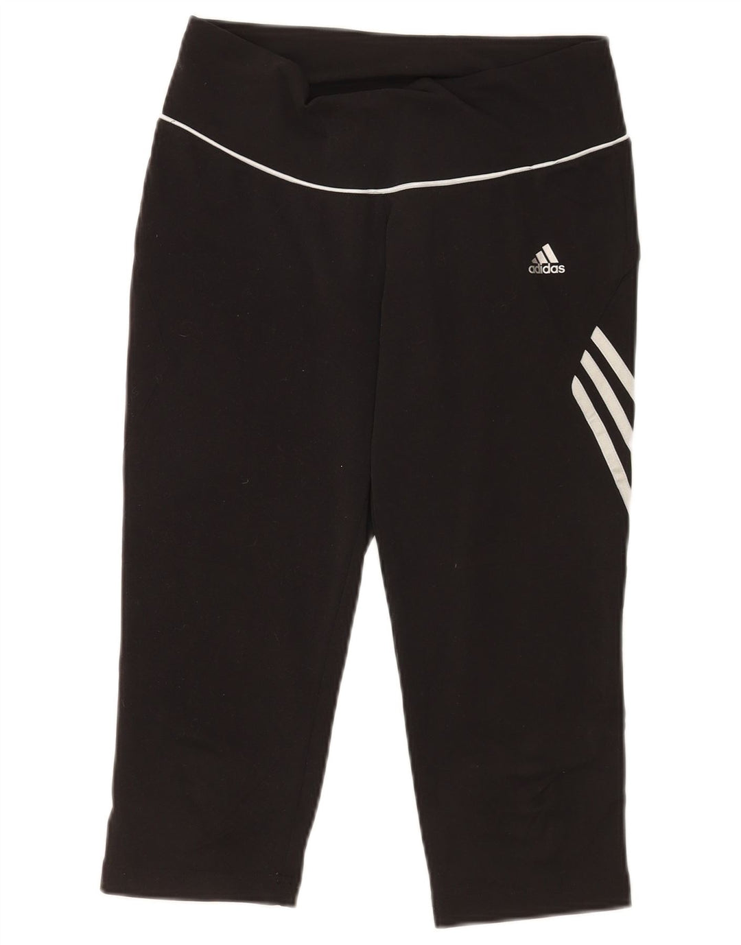 Adidas Womens Capri Leggings UK 14 Medium  Black Polyester Sports