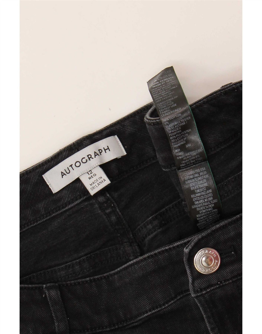 Jeans affusolati autografi da donna Marks & Spencer UK 12 medio W32 L29 grigio