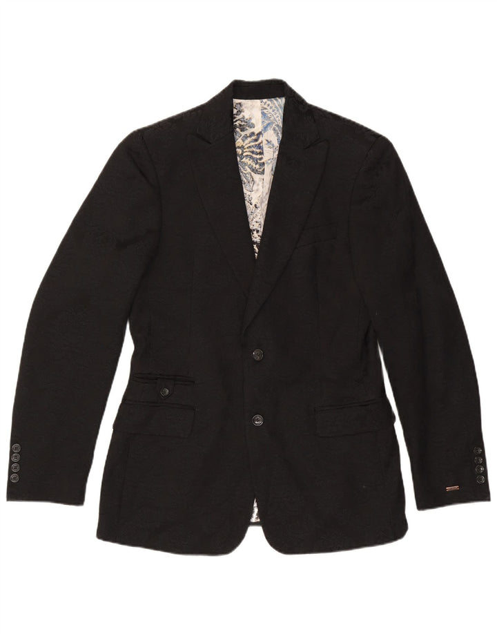 Just Cavalli Mens 2 Button Blazer Jacket UK 38 Medium Black