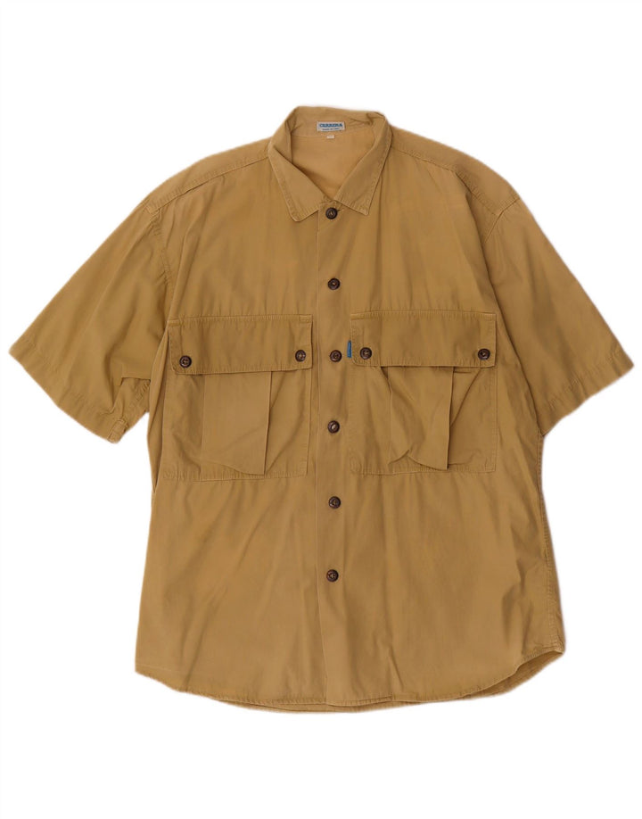 Carrera Chemise à manches courtes pour homme en coton beige Small