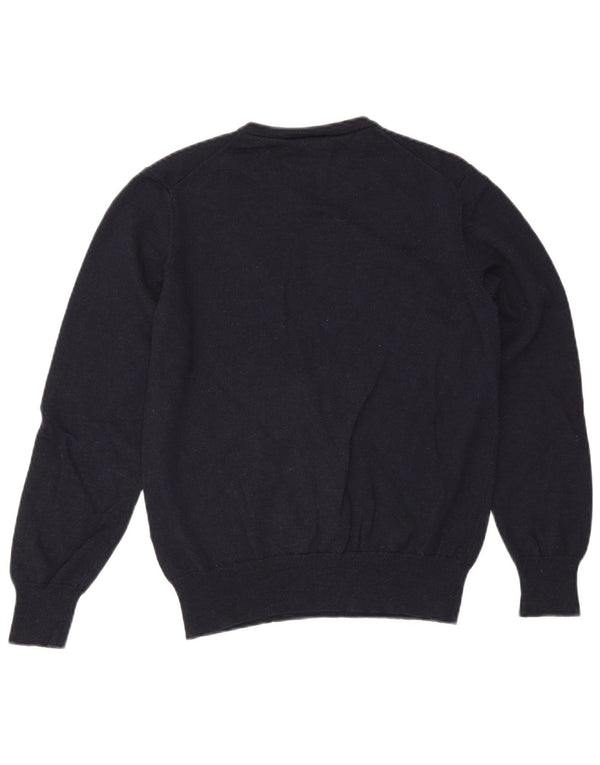 Kappa Mens Crew Neck Jumper Sweater Medium Navy Blue Wool