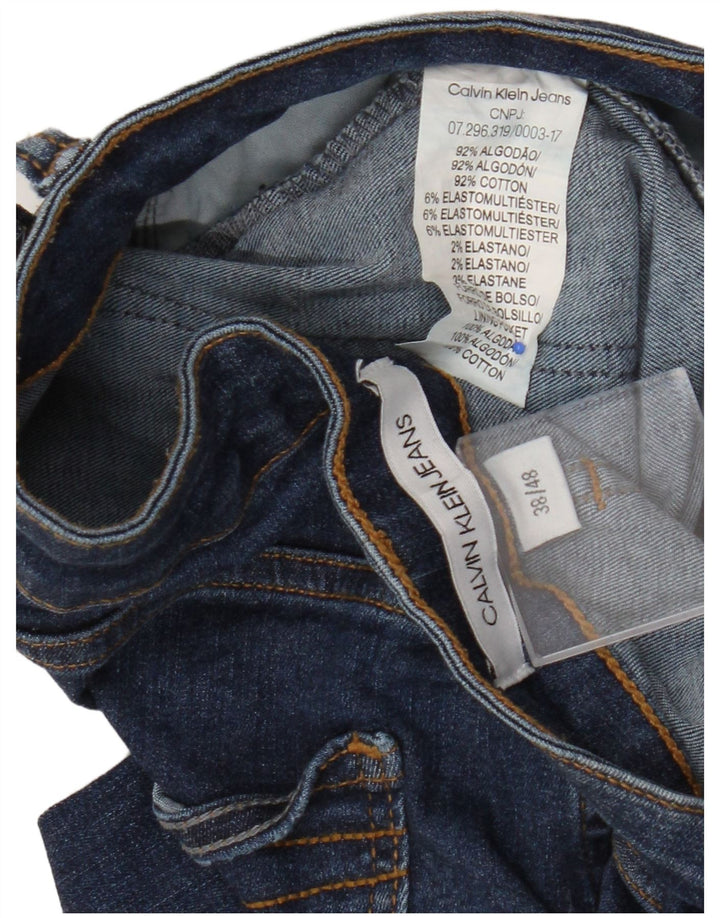 Calvin Klein Mens Distressed Straight Jeans IT 48 Medium W38 L33 Navy Blue