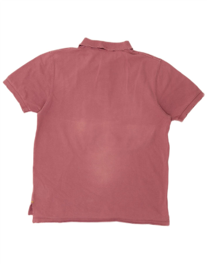 Sun68 Mens Polo Shirt Small Burgundy Cotton