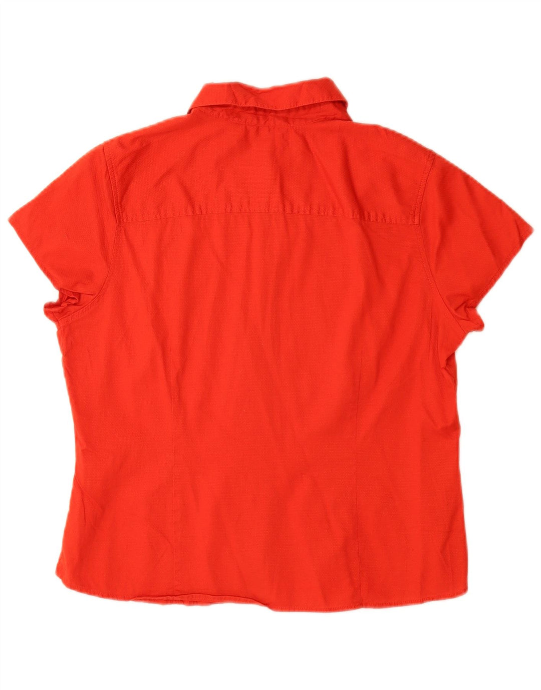 Mossimo Womens Short Sleeve Shirt Blouse UK 14 Large Red Cotton