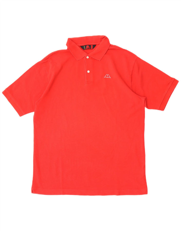 Kappa Mens Polo Shirt XL Red Cotton