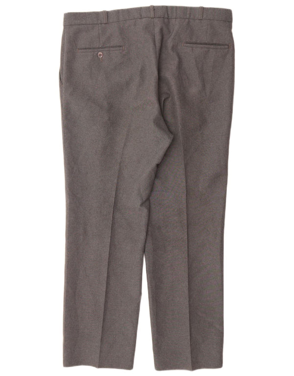 Farah Mens Pegged Suit nadrág W38 L30 Szürke poliészter