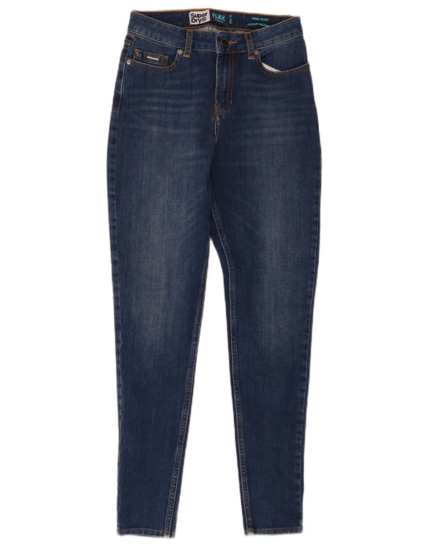 Jeans Superdry da donna a vita alta super skinny W26 L30 cotone blu