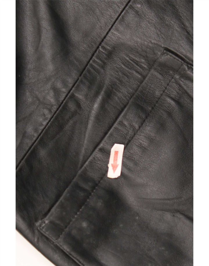 Vintage muška kožna jakna IT 52 XL crna