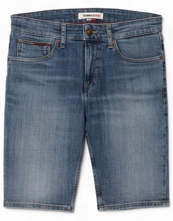 Tommy Hilfiger Uomo Pantaloncini di jeans piccoli W29 Blu Cotone