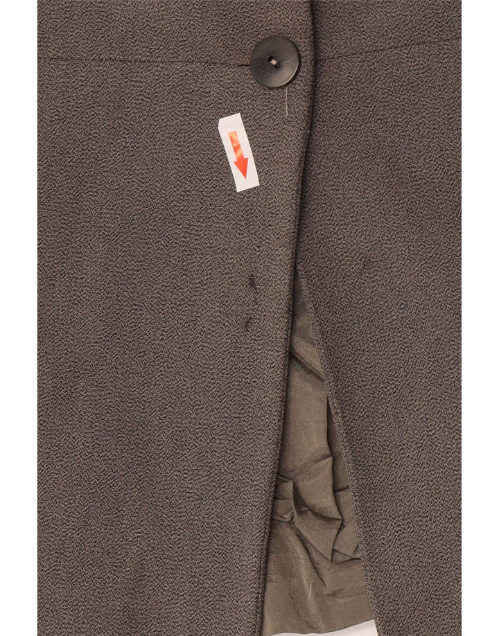 Giacca blazer a 2 bottoni da donna Marella UK 16 grande viscosa grigia