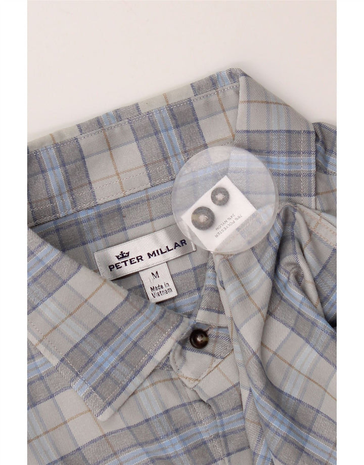 Peter Millar Chemise en flanelle pour homme Gris moyen à carreaux Polyester