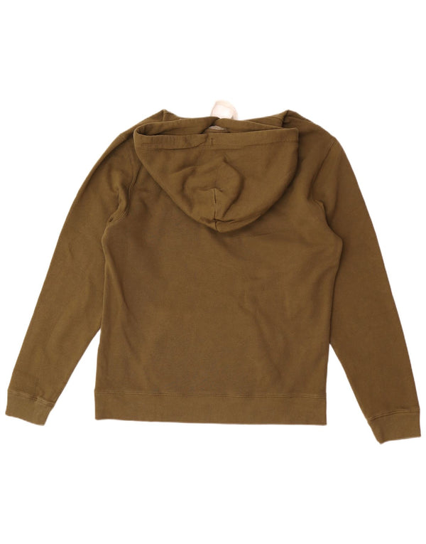 Pulover Jack Wills pentru bărbați cu glugă cu grafică mare, bumbac, kaki