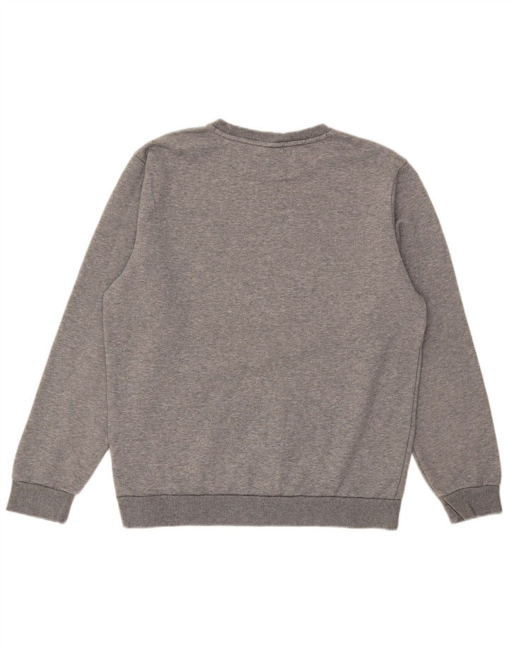 Puma Mens Graphic Sweatshirt Jumper Medium Grey Flecked Cotton