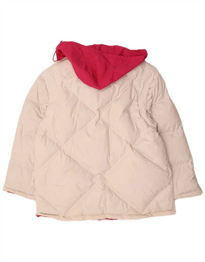 Diadora Herre Hætte Vendbar Polstret Jakke UK 40 Stor Pink Polyester