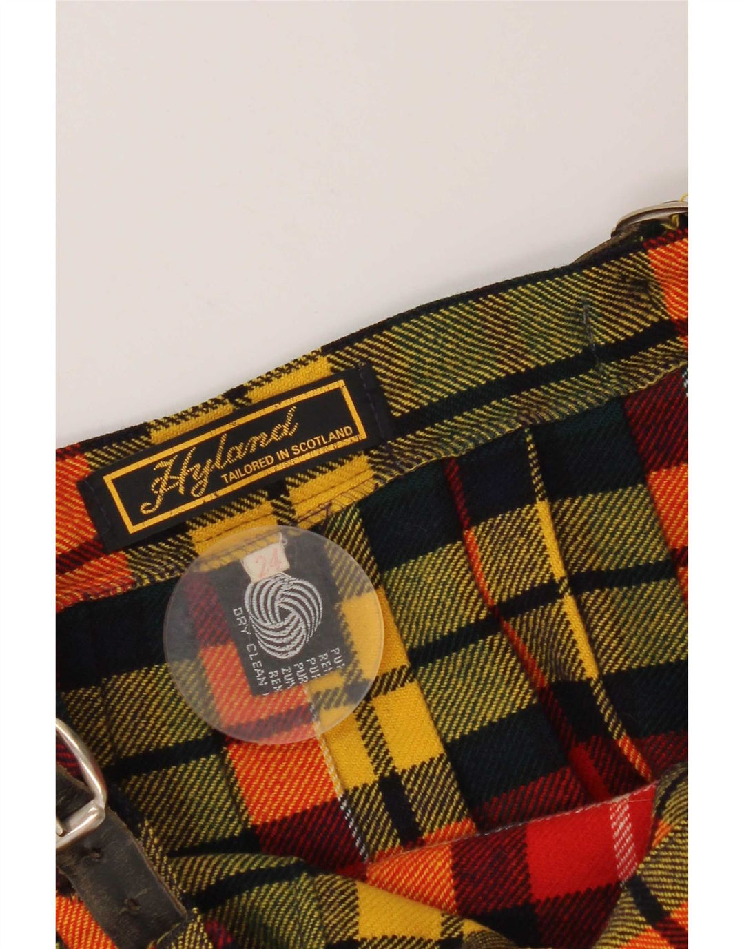 Vintage Womens Wrap Skirt W24 XS Multicoloured Check New Wool