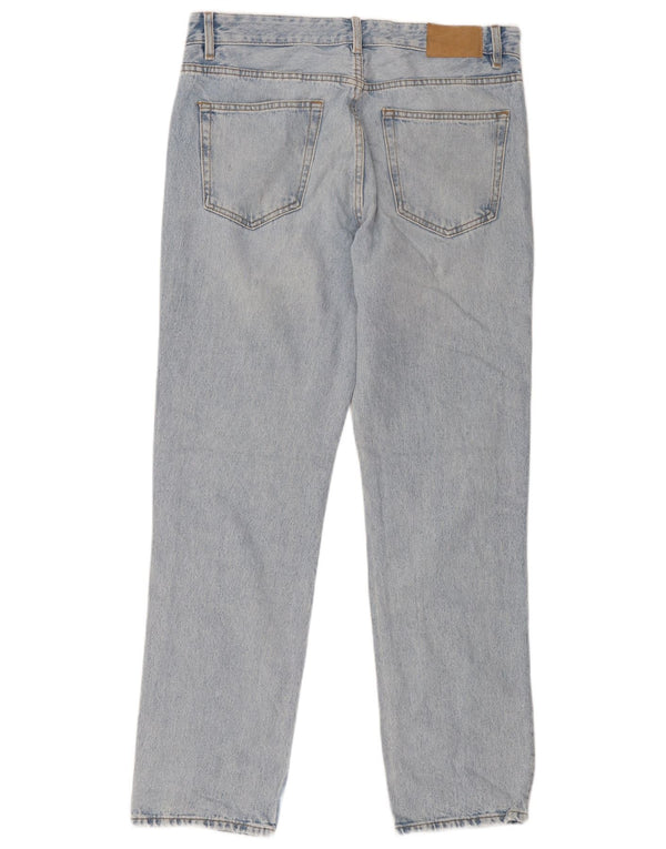 Zara Jean droit pour homme EU 42 Large W32 L32 Bleu Coton