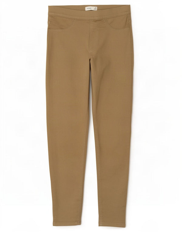 Marks & Spencer Damen Crop Jegging Jeans UK 10 Small W27 L25 Beige Baumwolle