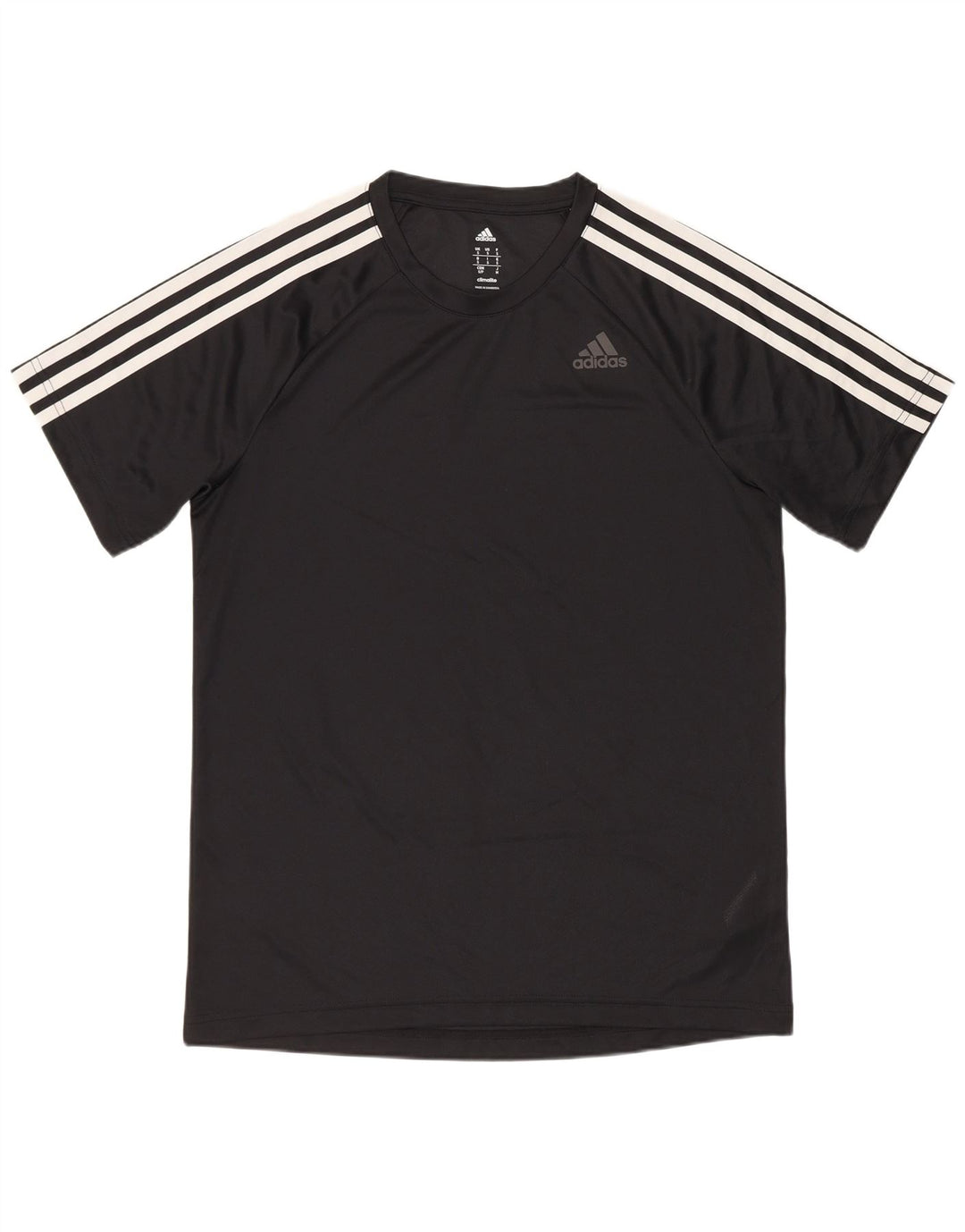 Adidas Mens T-Shirt Top Small Black Polyester Sports