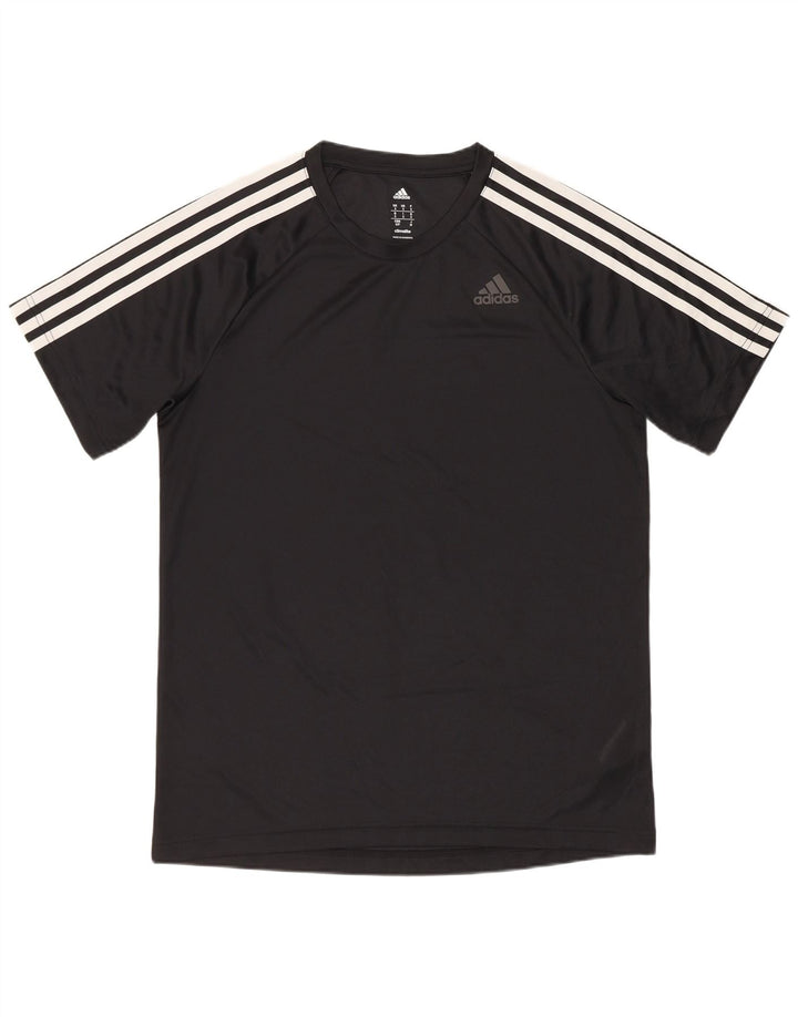 Adidas Mens T-Shirt Top Small Black Polyester Sports