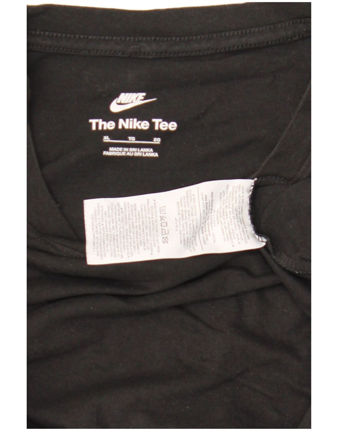 Nike Mens T-Shirt Top XL Black Cotton