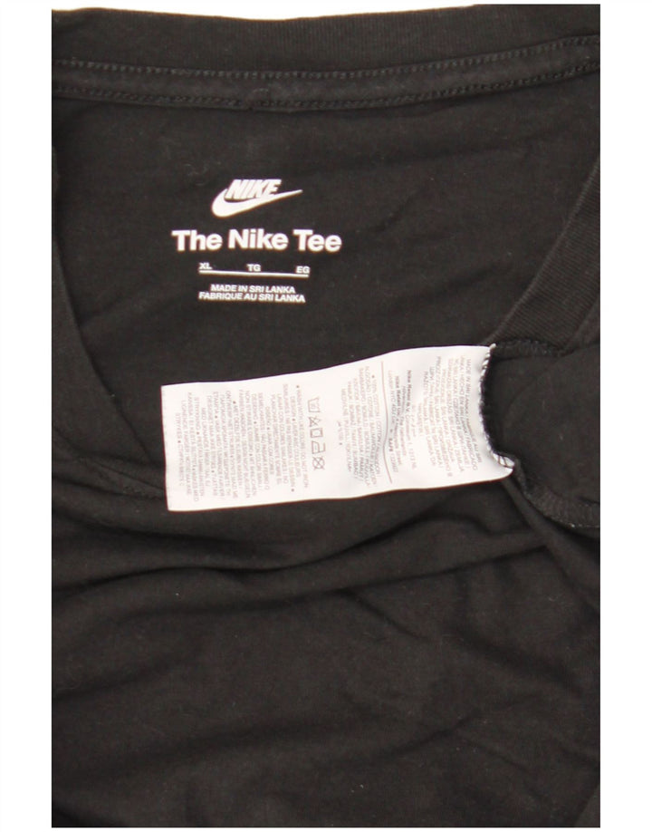 Nike Mens T-Shirt Top XL Black Cotton