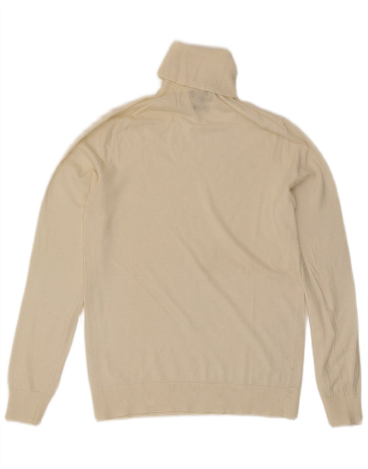 Massimo Dutti Dame Rullehals Sweater UK 12 Medium Off White