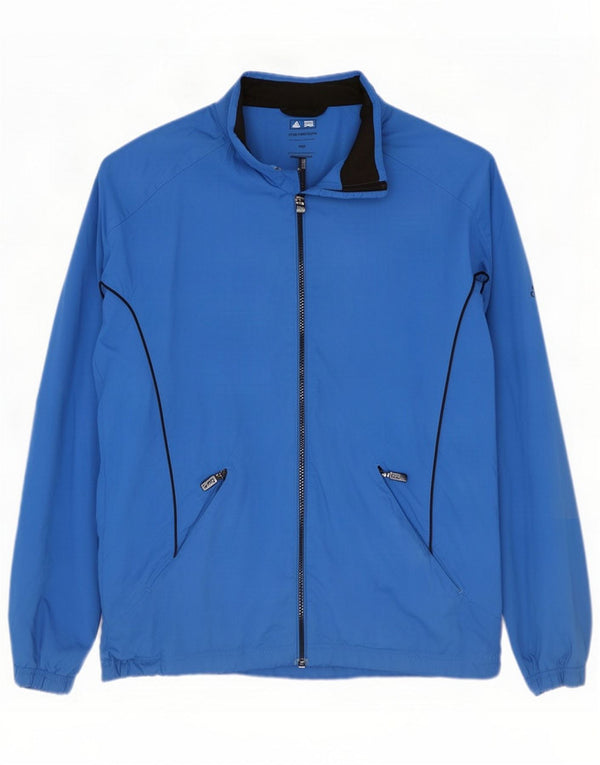 Adidas Mens Clima Proof Tracksuit Top Jacket Medium Blue Polyester
