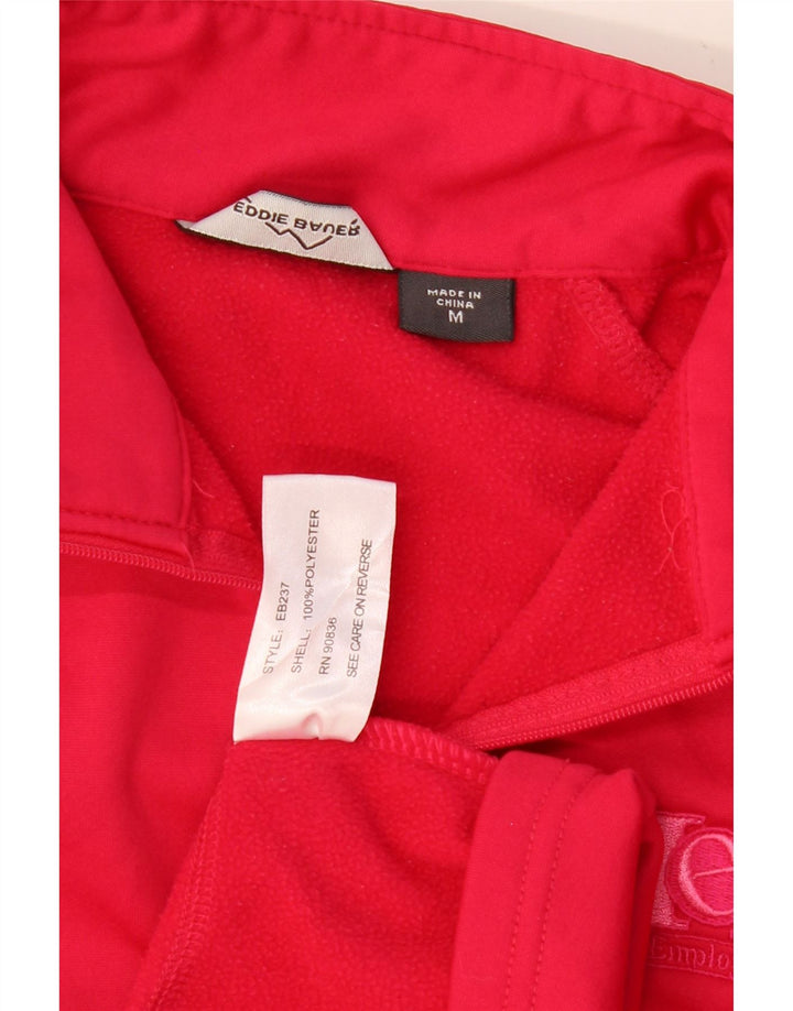 EDDIE BAUER Womens Zip Neck Pullover Tracksuit Top UK 12 Medium Red Vintage Eddie Bauer and Second-Hand Eddie Bauer from Messina Hembry 