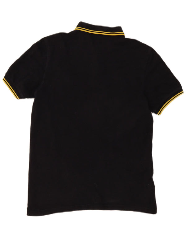 Fred Perry Mens Polo Shirt Medium Black Cotton