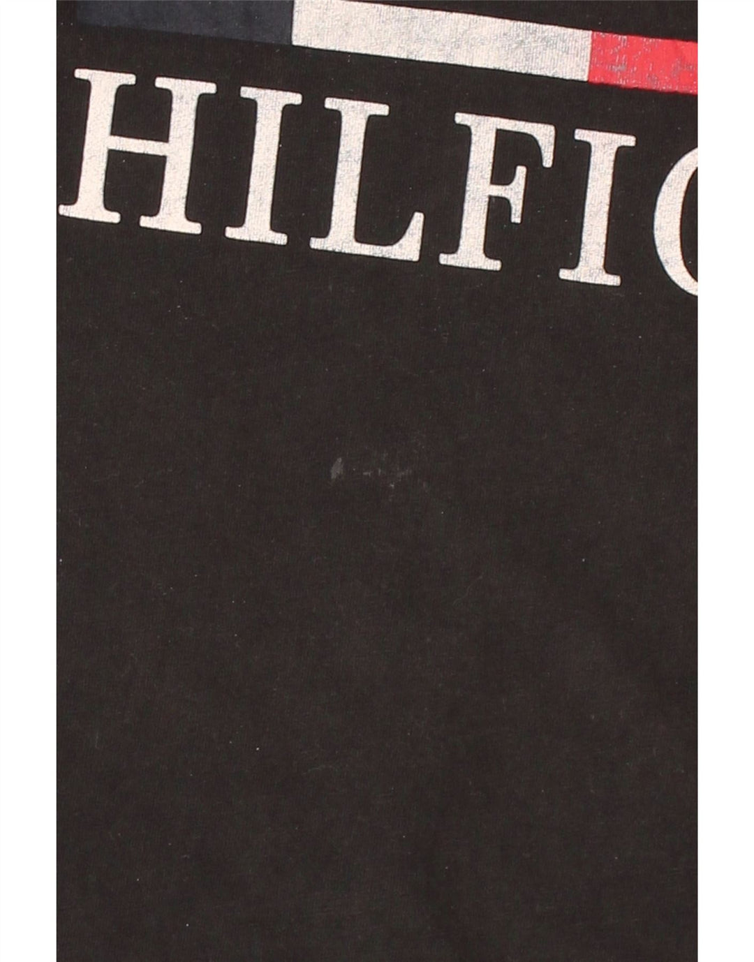 TOMMY HILFIGER Mens Graphic Top Long Sleeve Small Black Cotton Vintage Tommy Hilfiger and Second-Hand Tommy Hilfiger from Messina Hembry 