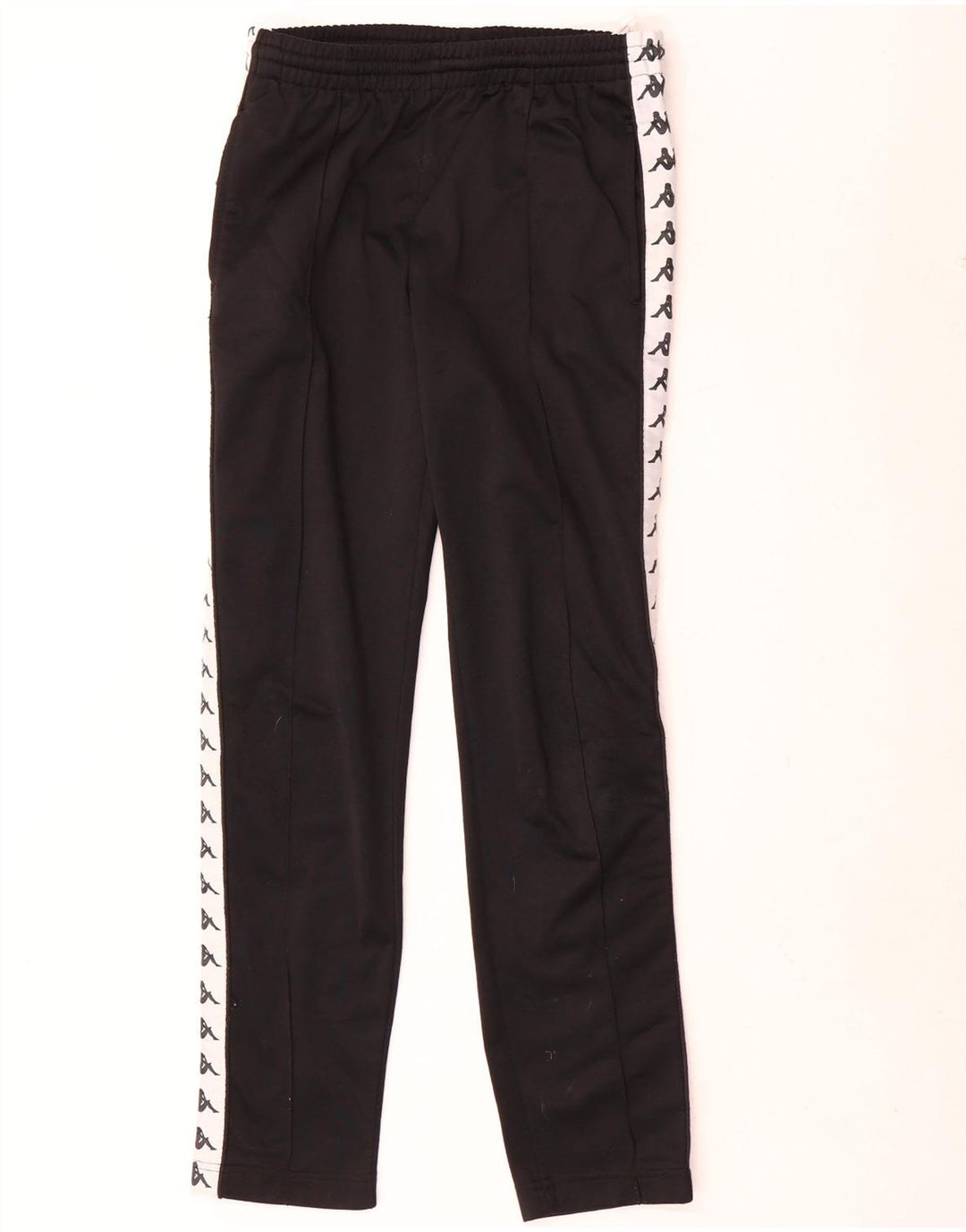 Kappa Mens Graphic Tracksuit Trousers Small Black Colourblock Polyester