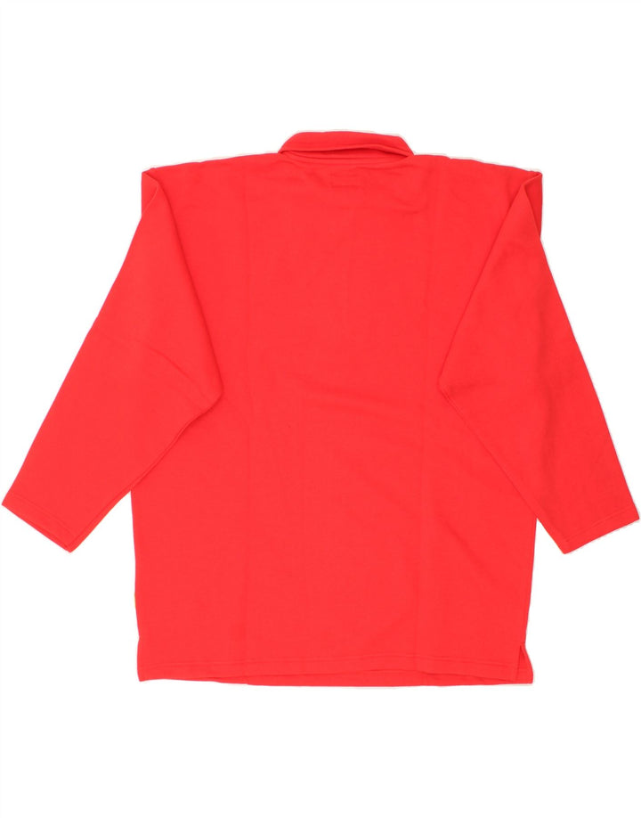 VINTAGE Mens Zip Neck Sweatshirt Jumper XL Pink Cotton Vintage Vintage and Second-Hand Vintage from Messina Hembry 